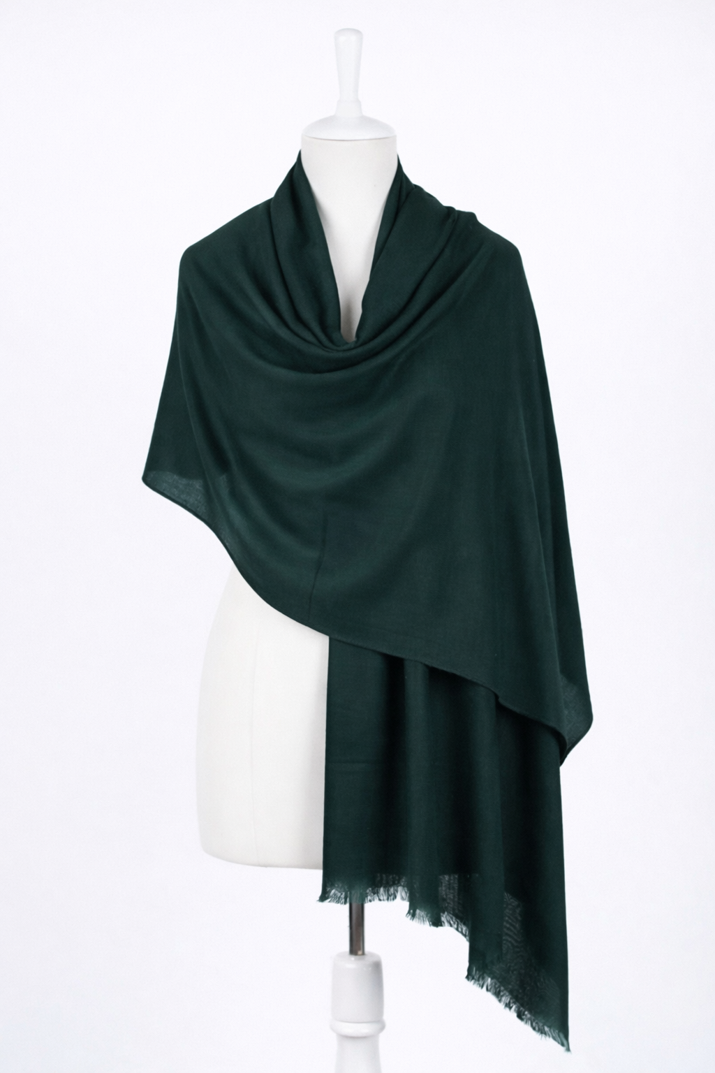 ⁠Dark Green Himalayan Handmade Pashmina Shawl
